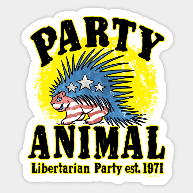 Libertarian Party Animal Sticker by WeaselPop